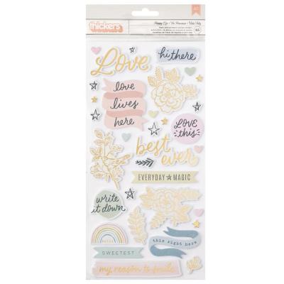 Crate Paper Gingham Garden Sticker - Thickers Stickers