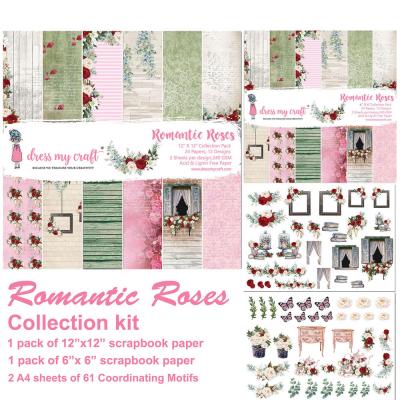 Dress My Crafts Romantic Roses Designpapiere - Collection Kit
