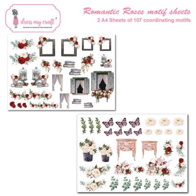 Dress My Crafts Romantic Roses Ausschneidebogen - Image Sheet