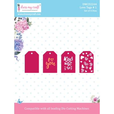 Dress My Craft Dies - Love Tags I