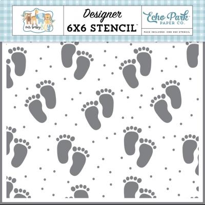 Echo Park Our Baby Boy Stencil - Ten Tiny Toes