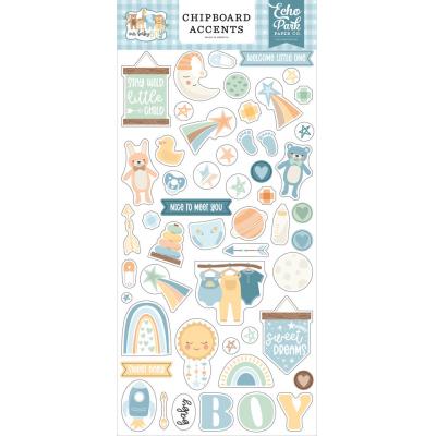 Echo Park Our Baby Boy Sticker - Chipboard Accents
