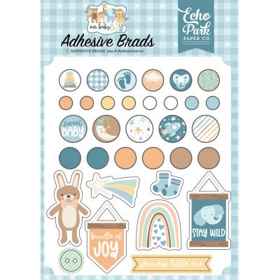 Echo Park Our Baby Boy Embellishments - Adhesive Brads