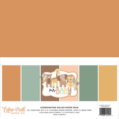 Echo Park Our Baby Cardstock - Solid Kit