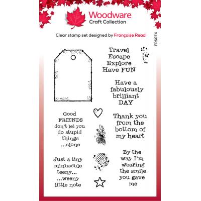 Creative Expressions Woodware Craft Collection Clear Stamps - Tagged Greeings