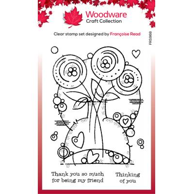 Creative Expressions Woodware Craft Collection Clear Stamps - Round Blooms