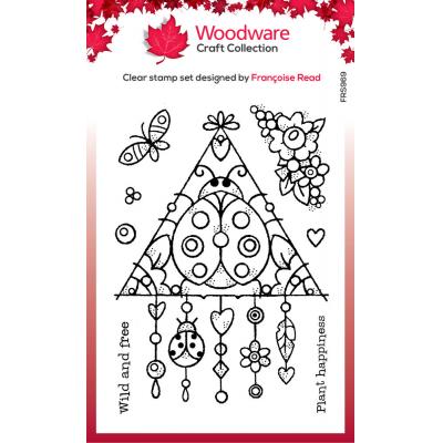Creative Expressions Woodware Craft Collection Clear Stamps - Ladybird Dream