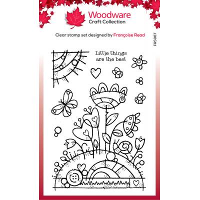 Creative Expressions Woodware Craft Collection Clear Stamps - Flower Mound