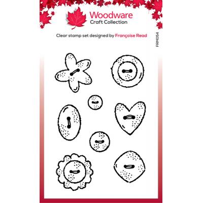 Creative Expressions Woodware Craft Collection Clear Stamps - Buttons