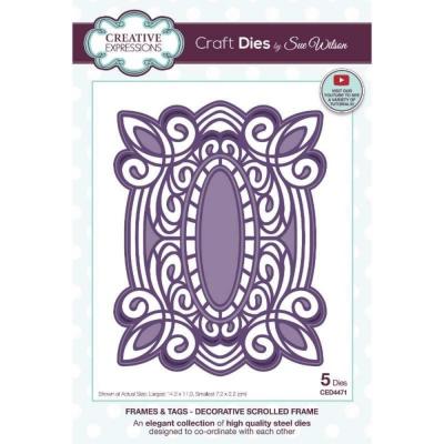Creative Expressions Sue Wilson Craft Dies - Frames & Tags Decorative Scrolled Frame
