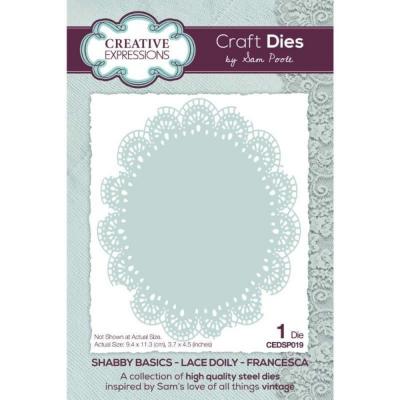 Creative Expressions Sam Poole Shabby Basics Craft Die - Lace Doily Francesca