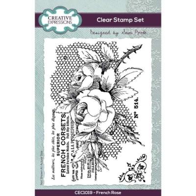 Creative Expressions Helen Colebrook Clear Stamps - French Rose