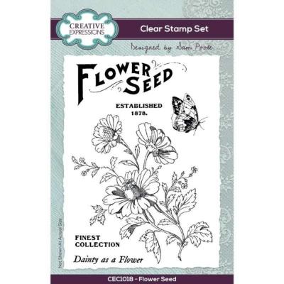 Creative Expressions Helen Colebrook Clear Stamps - Flower Seed