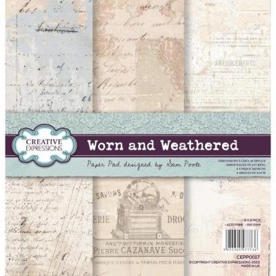 Creative Expressions Sam Poole Worn And Weathered Designpapiere - Paper Pad