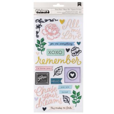 American Crafts Maggie Holmes Woodland Grove Sticker - Thickers Stickers Dream Chaser Phrase