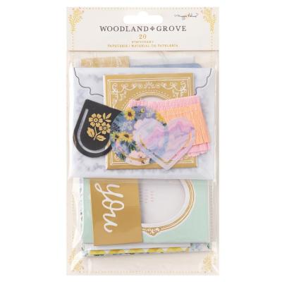 American Crafts Maggie Holmes Woodland Grove Die Cuts - Stationery Pack