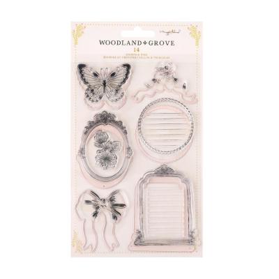 American Crafts Maggie Holmes Woodland Grove Clear Stamps And Dies -  Woodland Grove