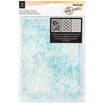 American Crafts Vicki Boutin Where To Next Stencils - Little Getaway