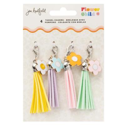 American Crafts Jen Hadfield Flower Child Embellishments - Charm Tassels