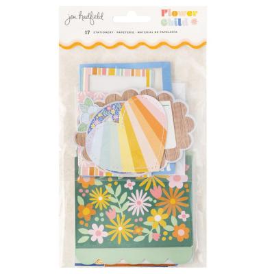American Crafts Jen Hadfield Flower Child Die Cuts - Stationery Pack