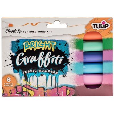 Tulip Textilfarbe - Fabric Markers Chisel Graffiti