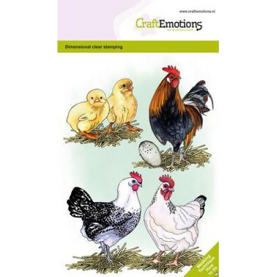 CraftEmotions Clear Stamps - Hühner und Küken