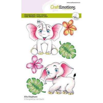 CraftEmotions Lian Qualm Clear Stamps - Ella - Elefant