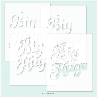 Concord & 9th Layering Stencils - Sending Hugs