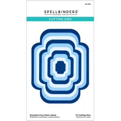 Spellbinders Etched Dies - Essential Four Petal Labels