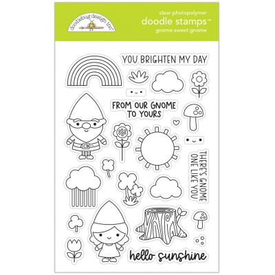 Doodlebug Over The Rainbow Clear Stamps - Gnome Sweet Gnome