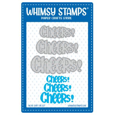 Whimsy Stamps Deb Davis and Denise Lynn Die - Cheers! Word