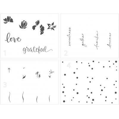 The Crafter's Workshop Layered Stencil - Word Flowers