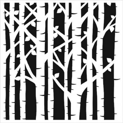 The Crafter's Workshop Stencil - Birch Trees
