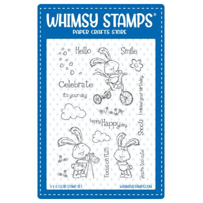 Whimsy Stamps Barbara Sproatmeyer Clear Stamps - Happy Happy Day