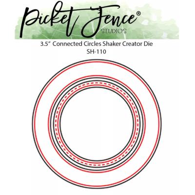 Picket Fence Studios Die - Connected Circles 3.5 Inch Shaker Creator