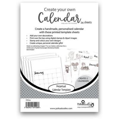 Polkadoodles - Calendar Kit Perpetual Calendar Template