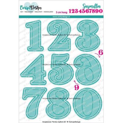 CarlijnDesign Stanzschablonen - Large Numbers XL