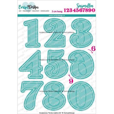 CarlijnDesign Stanzschablonen - Large Numbers XL