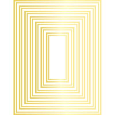 Memory Box Hot Foil Plate -  Rectangle Double Border