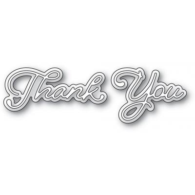 Poppystamps Die - Thank You Moonlight Script