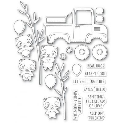 Poppystamps Clear Stamps und Stanzschablonen - Whittle Panda Pickup