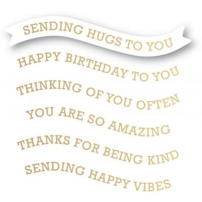 Poppystamps Hotfoil Stamps - Modest Banner Greetings