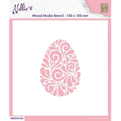 Nellie's Choice Mixed Media Stencils - Doodle Egg