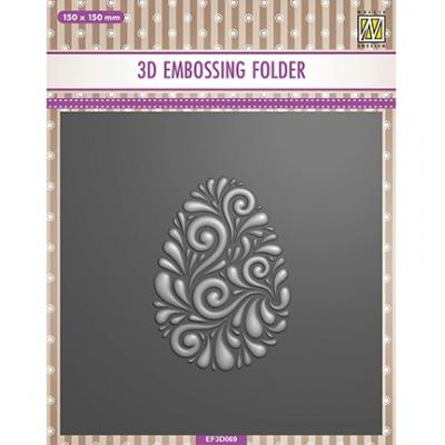 Nellie's Choice 3D Embossingfolder - Doodle Egg