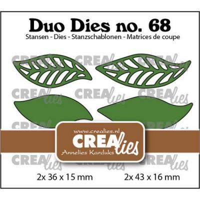Crealies Duo Dies CLDD68 Stanzschablonen - Blätter