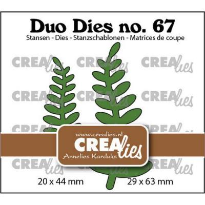 Crealies Duo Dies CLDD67 Stanzschablonen - Blätter