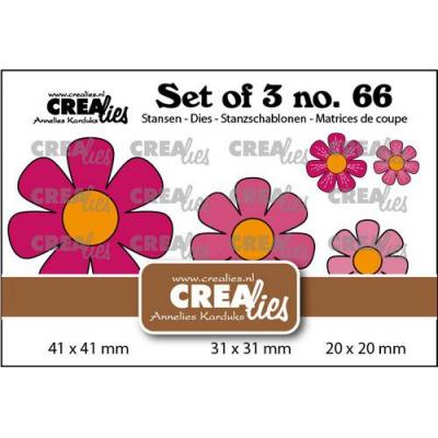 Crealies Partzz CLSET66 Stanzschablonen - 3 Blumen