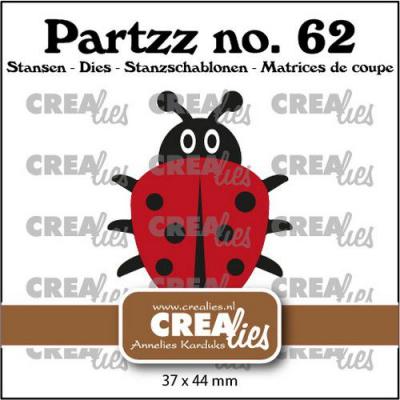 Crealies Partzz CLPartzz62 Stanzschablone - Marienkäfer groß