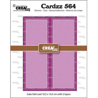 CrealiesCardzz CLCZ564 Stanzschablonen - Rechteckige Gatefold-Karte