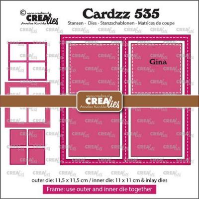Crealies Cardzz CLCZ535 Stanzschablonen - Frame & Inlay Gina